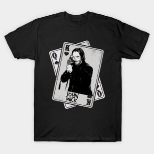 Retro John Wick Keanu Reeves Card Style T-Shirt